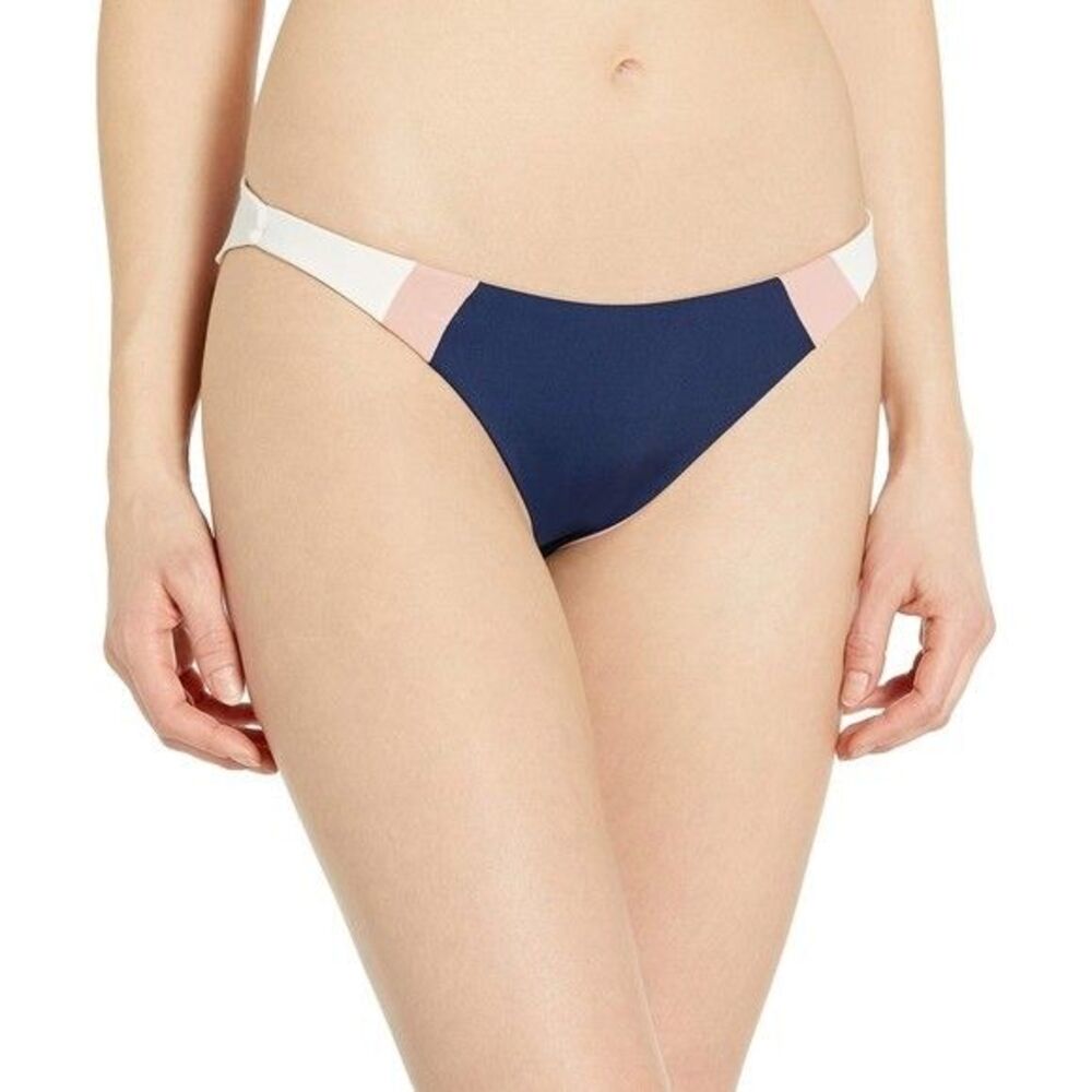 L Space Women's Color Block Johnny Classic Bikini Bottom sz S Midnight